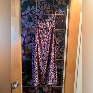 Brand new 2X purple animal print dressy tank top.